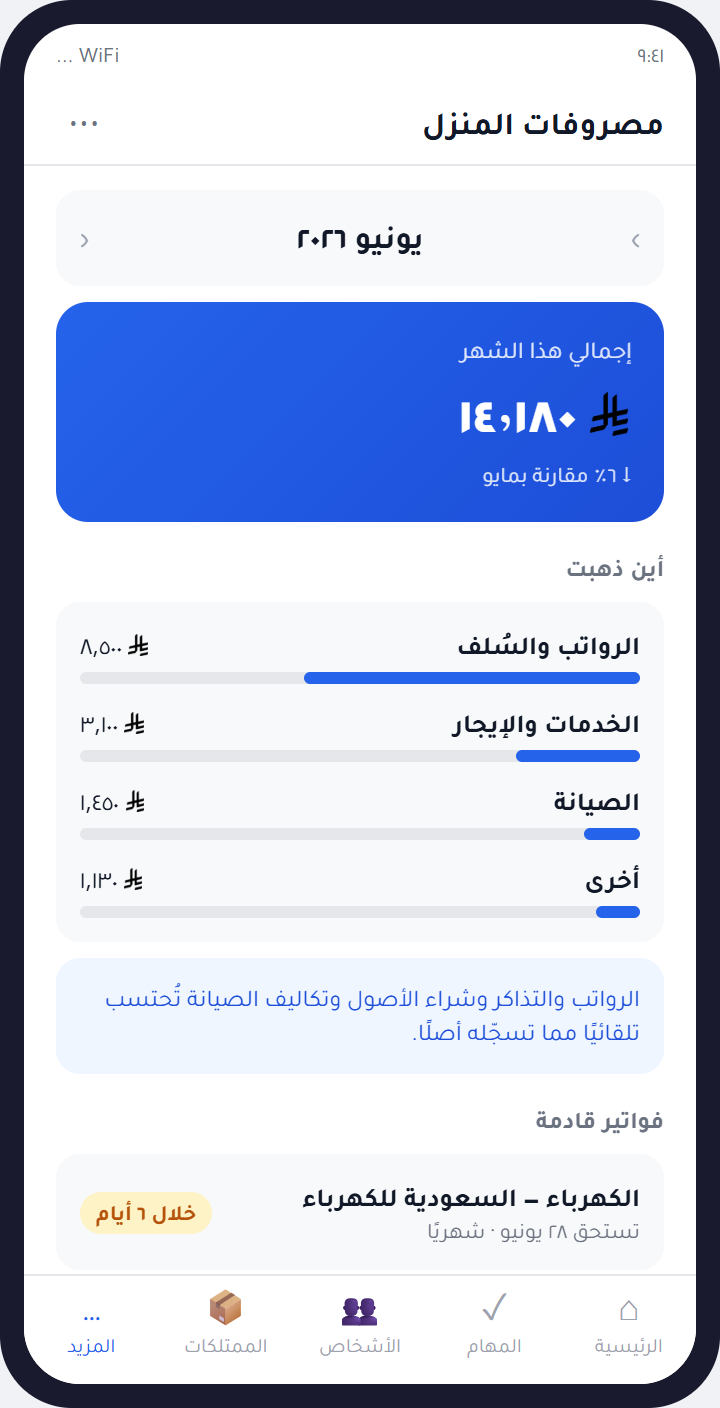 مصروفات المنزل