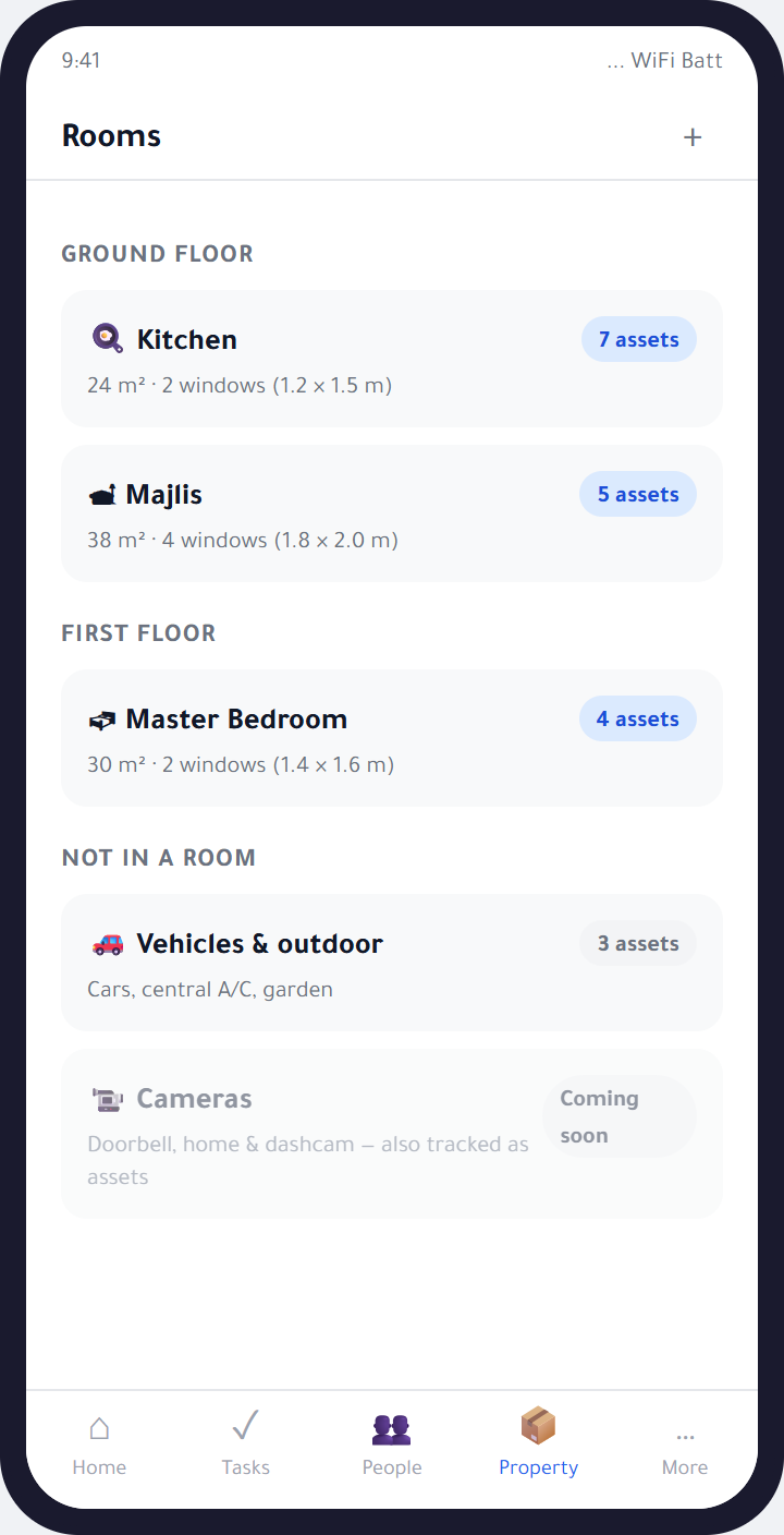 Home Assets & Vehicles