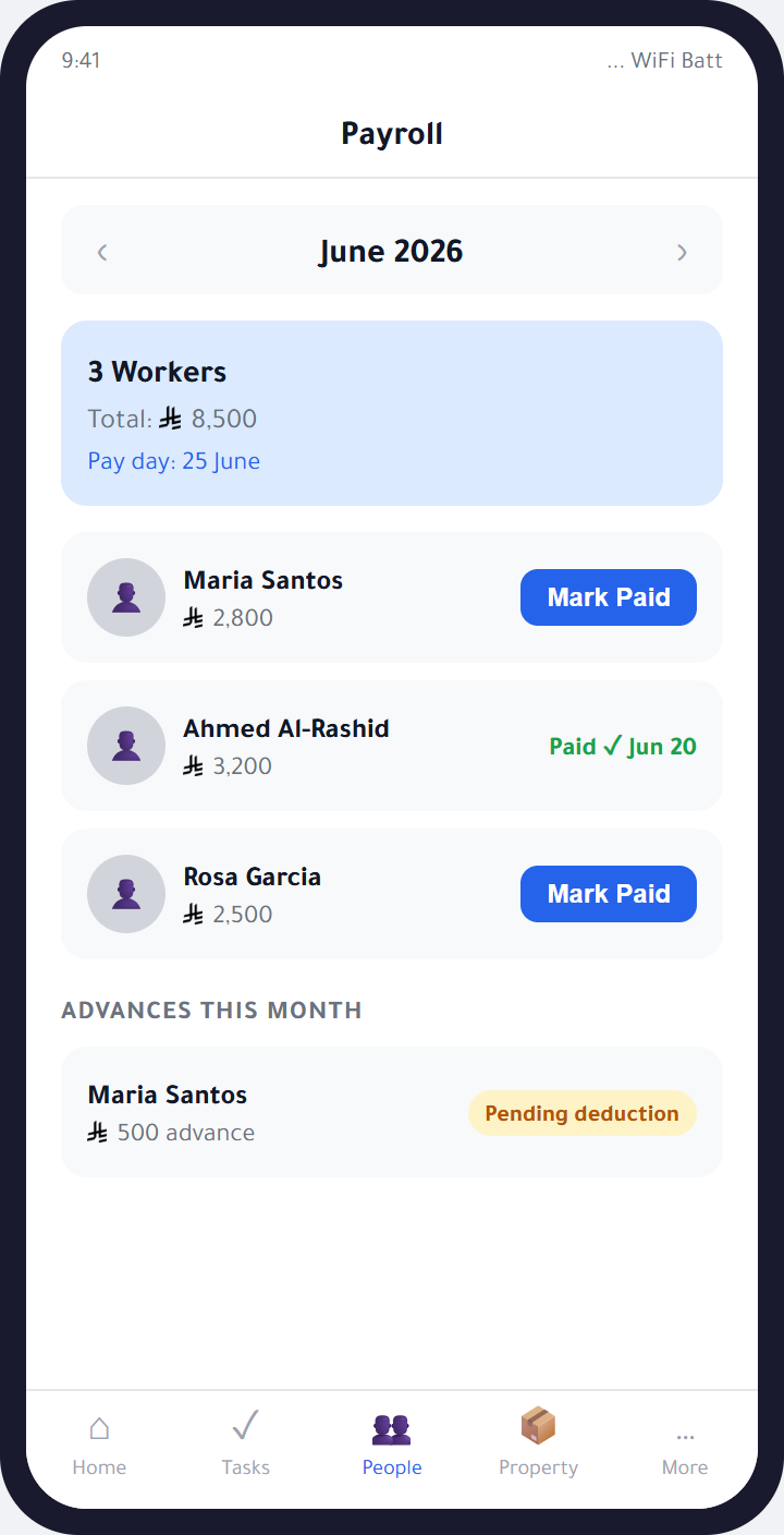 Payroll & Finances
